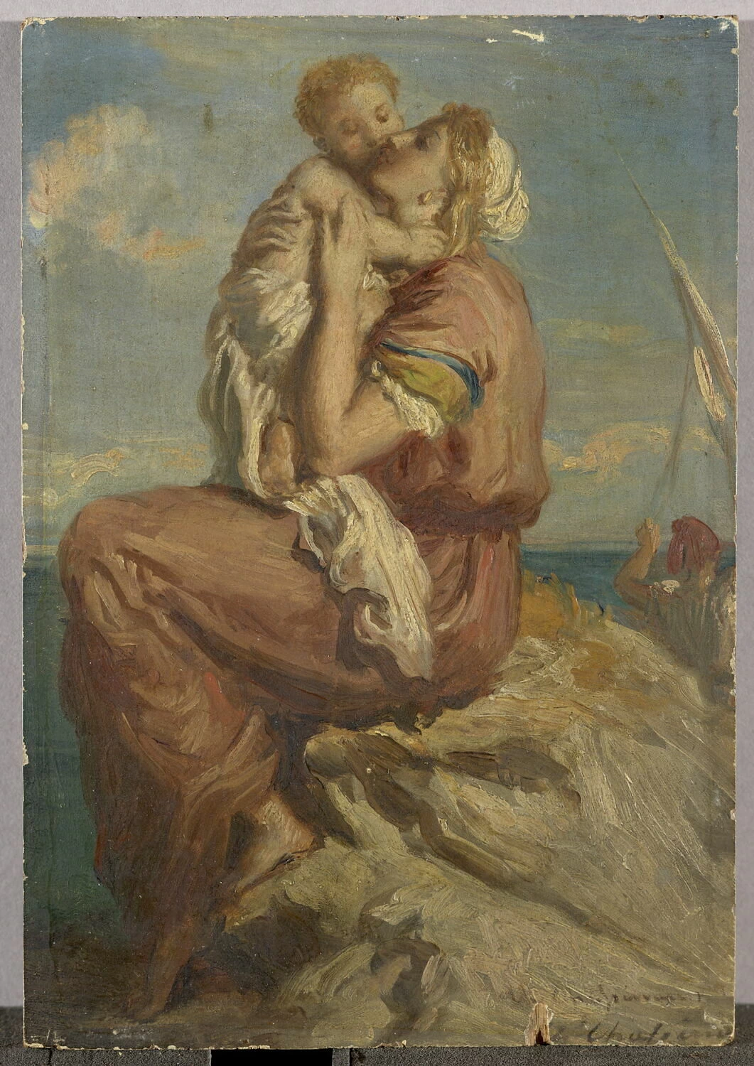 La moglie del pescatore di Mola di Gaeta bacia il suo bambino - Musée du Louvre, Parigi